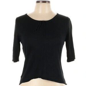 Vintage Lord & Taylor 100% Silk Black Stretchy Cami Nightshirt Womens Size Large